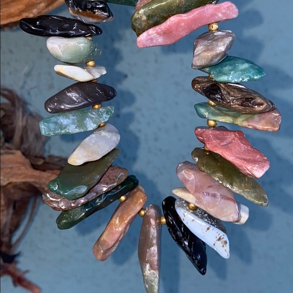 Mixed Stones Artisan Made Collar Necklace - Picture 4 of 8